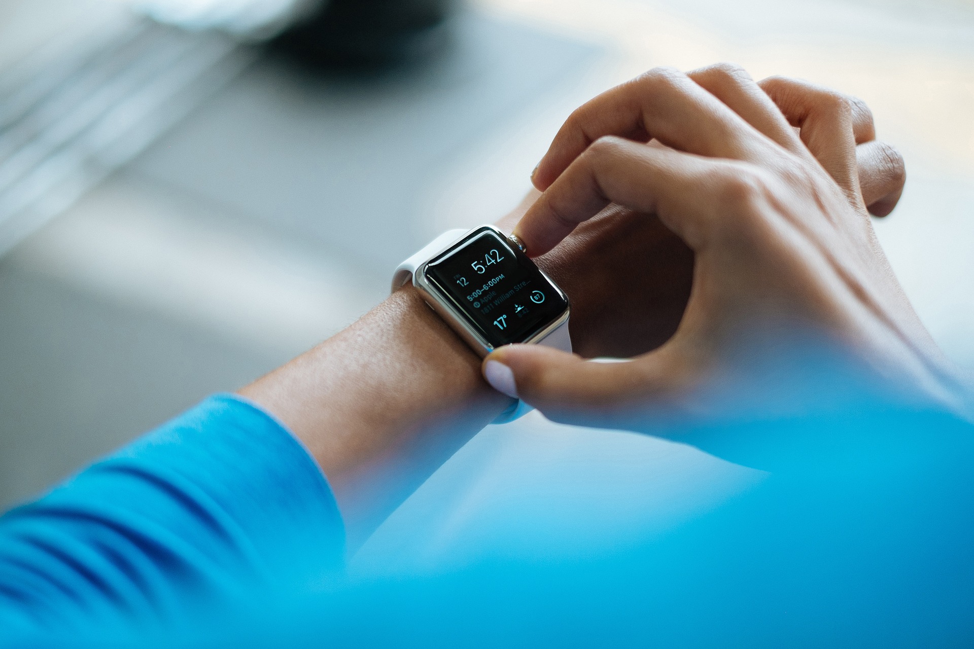 Checking a smart watch